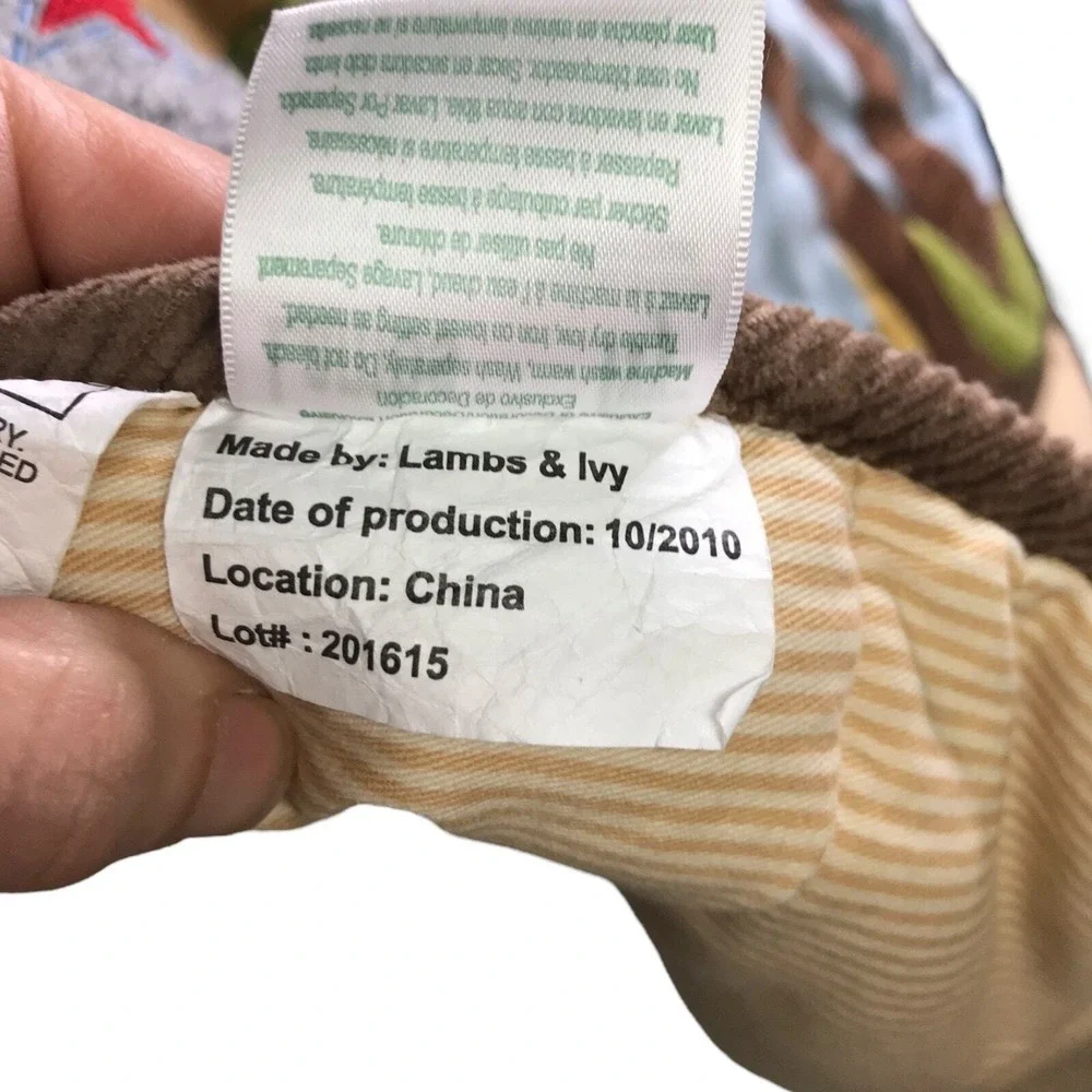 Lambs & Ivy Safari Crib Blanket Baby Jungle‎ Animal Sports Tan Nursery Bedding